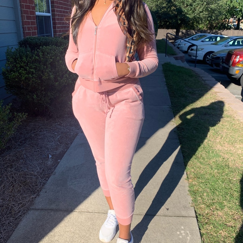 Pink Velour Jumpsuit🌸